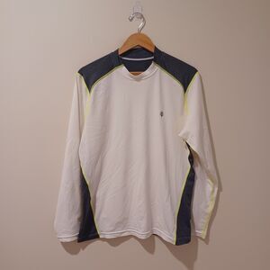 Coolibar Aqua Tec Shirt Rash Guard Long Sleeve Mens L Top Beach Surfing UPF